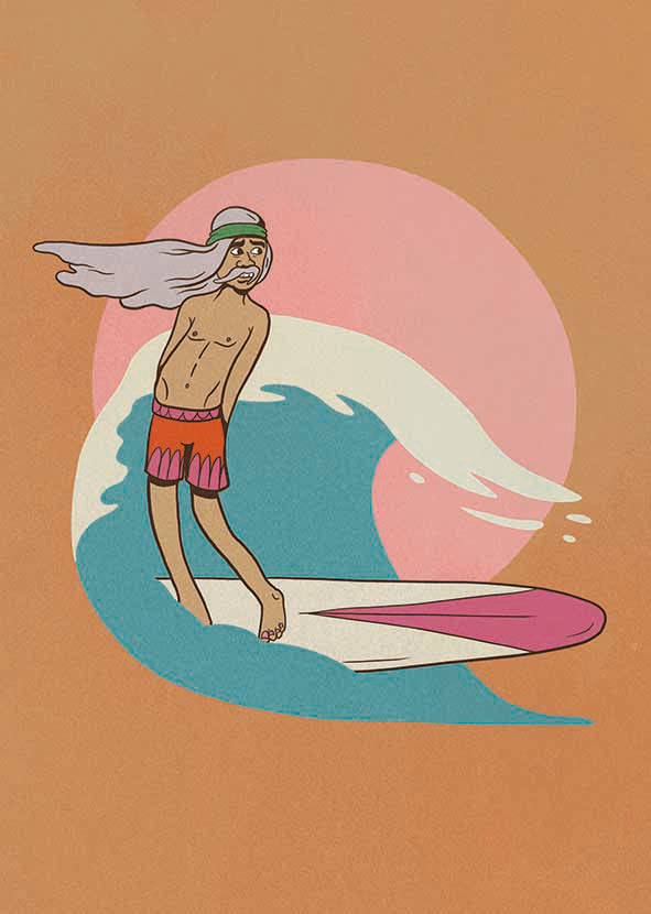 “Surf dude” Stevie Gee UNFRAMED